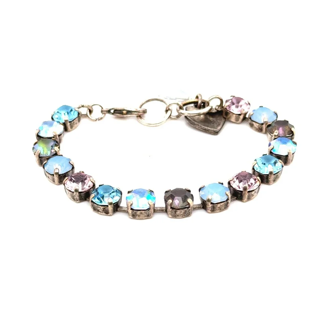 Mariana Swarovski Crystal Bracelet Shimmering Moonlight Aquamarine Silver Tone